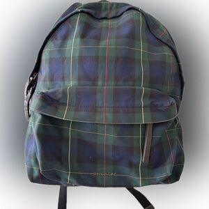 Authentic RARE Givenchy Backpack Plaid Blue and Green